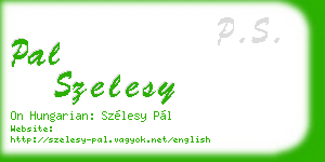 pal szelesy business card